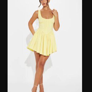 NWT Twill Mini Dress Color Yellow